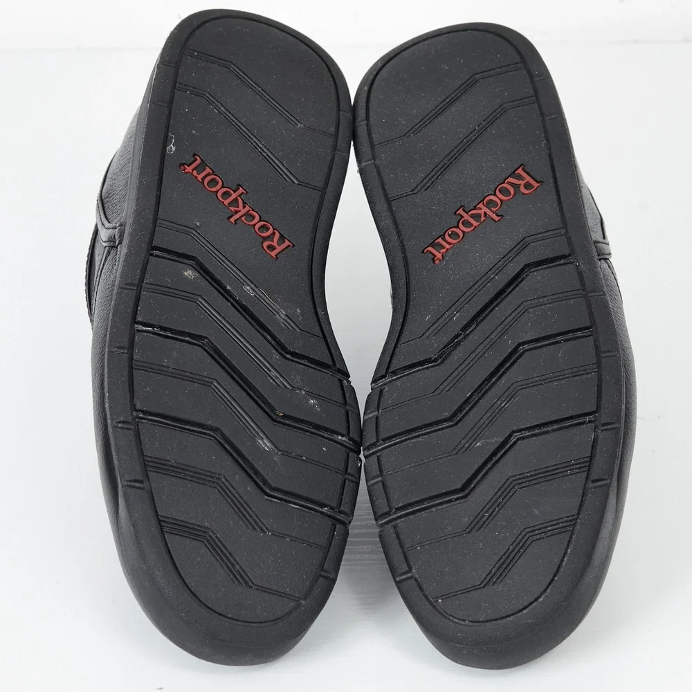 Rockport ProWalker Walking Shoes Men 10 Black Leather C19230 Sneakers